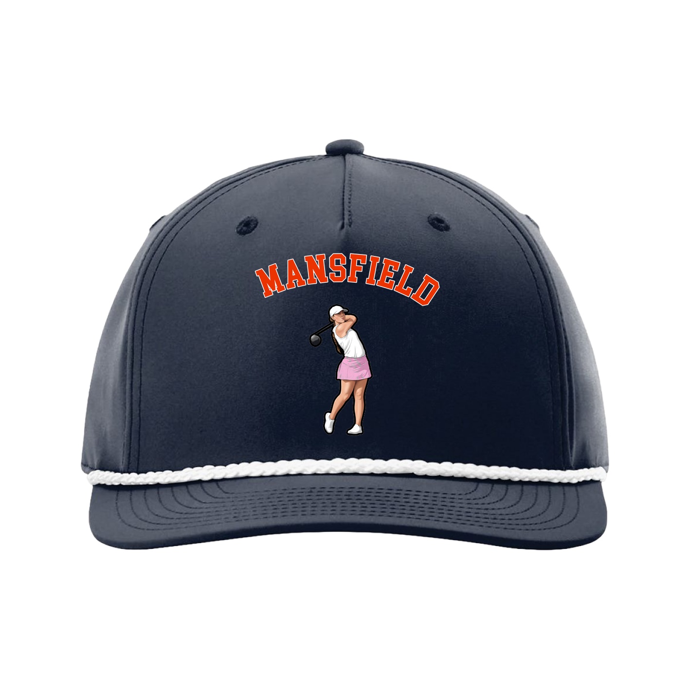 Five-Panel Classic Rope Cap — Shirsey Arch in Navy