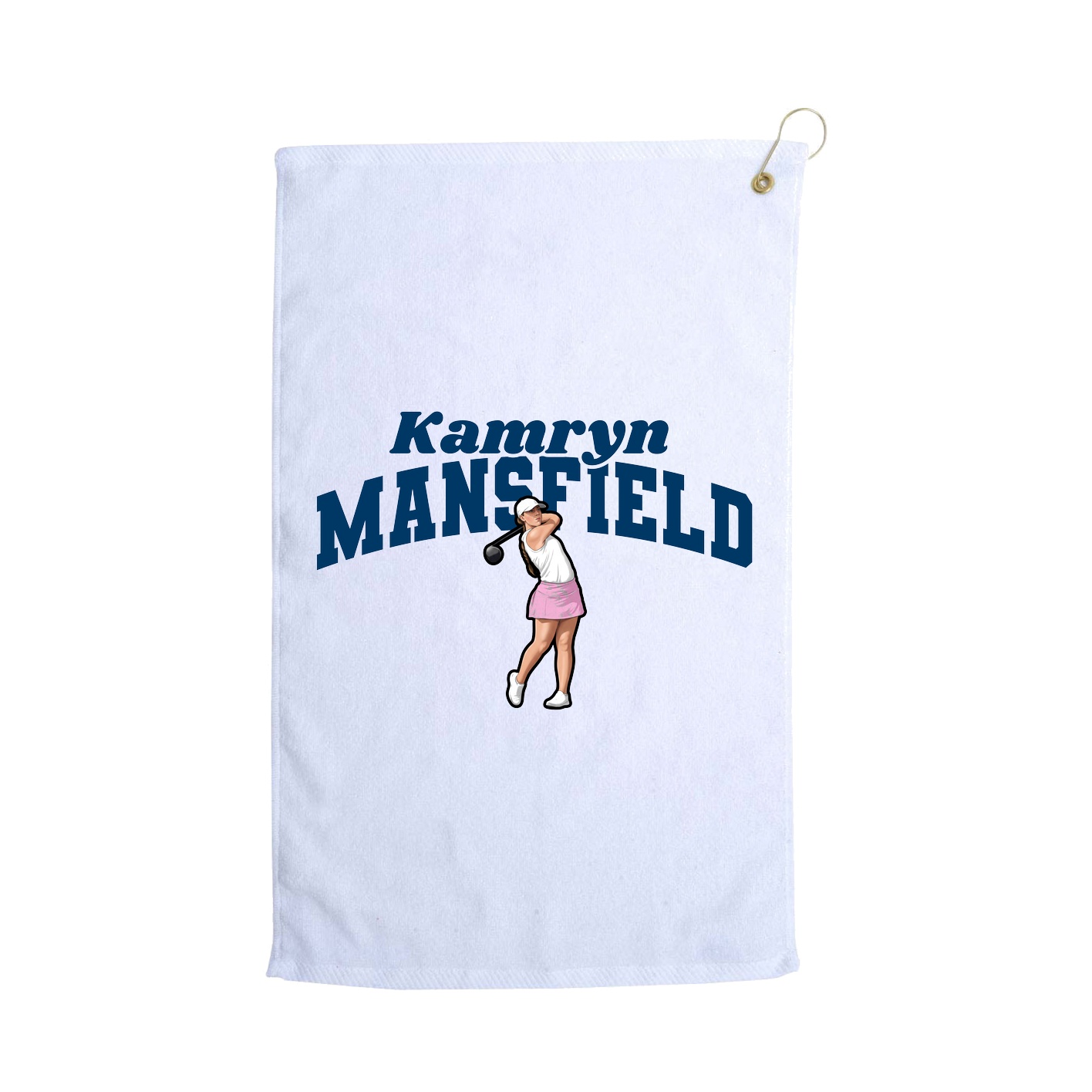 Golf Towel — Signature Arch in White