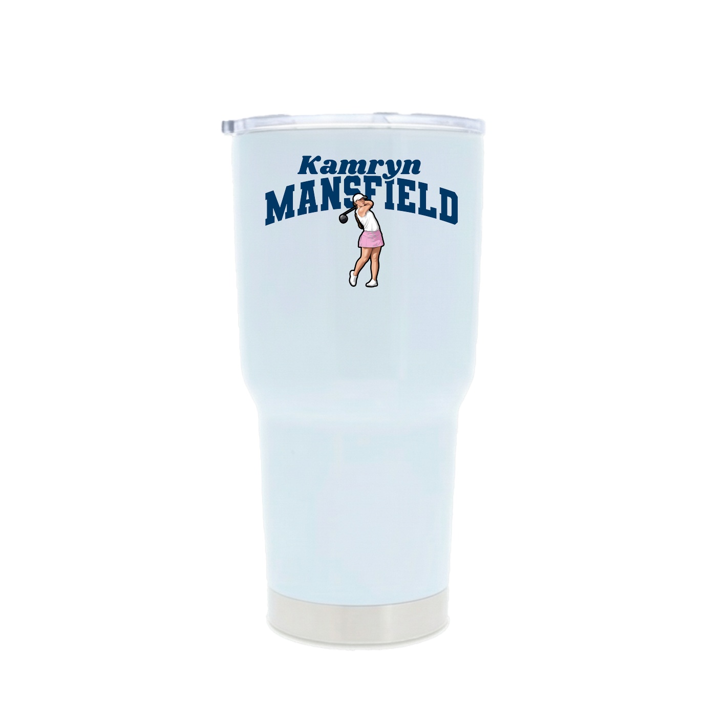 30oz Stainless Steel Tumbler — Signature Arch in White