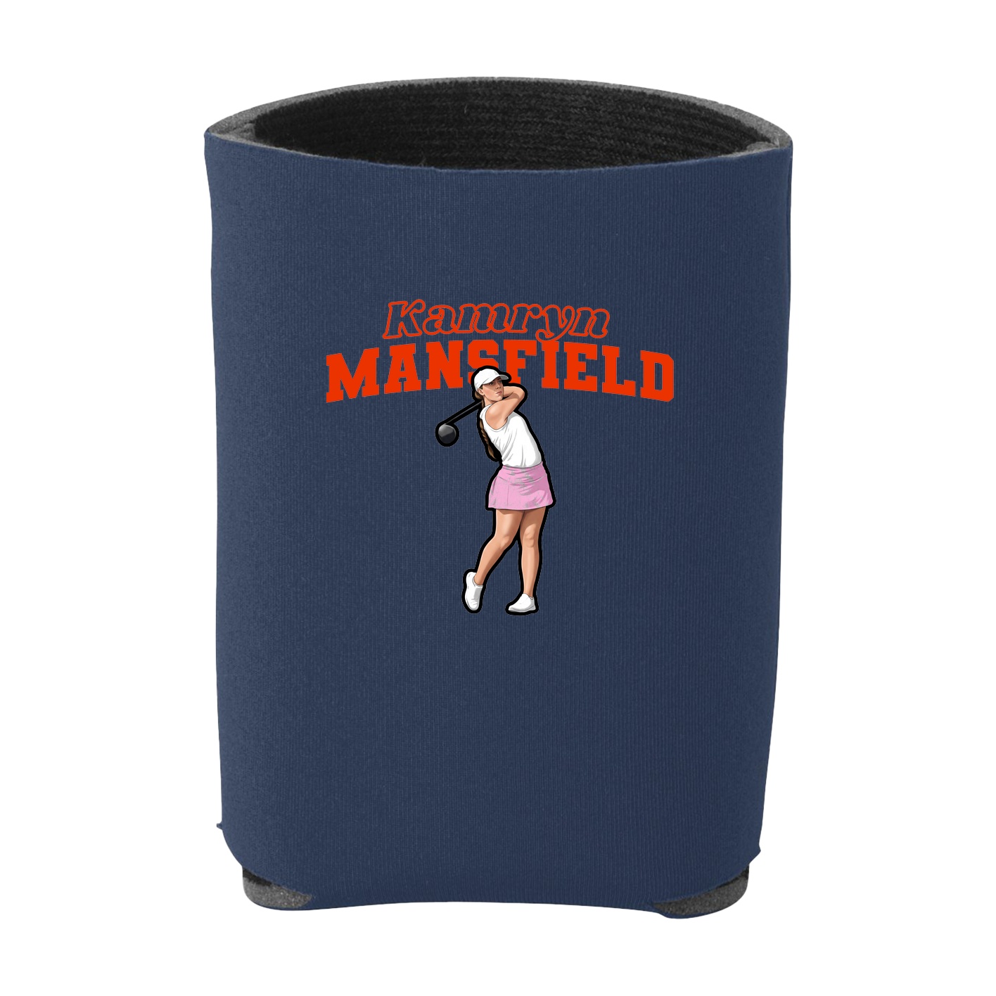 Can Holder — Name Arch in Navy
