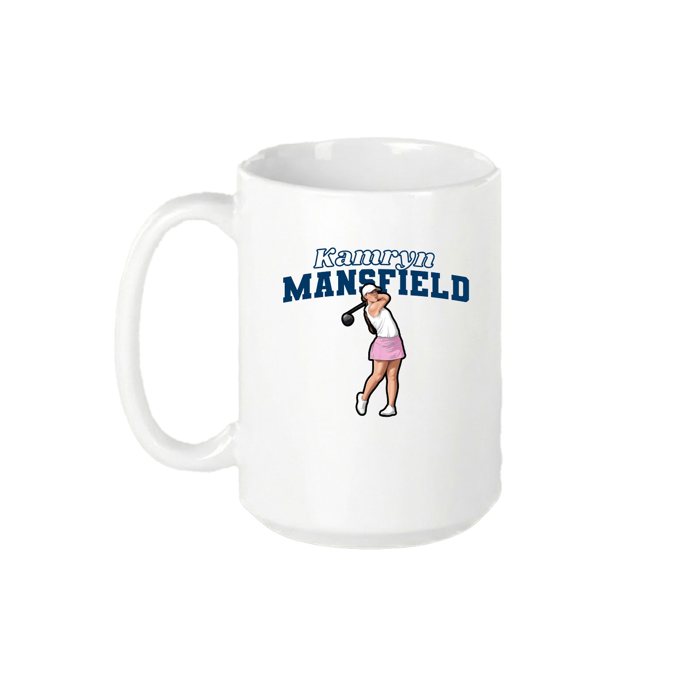 15oz Coffee Mug — Name Arch in White