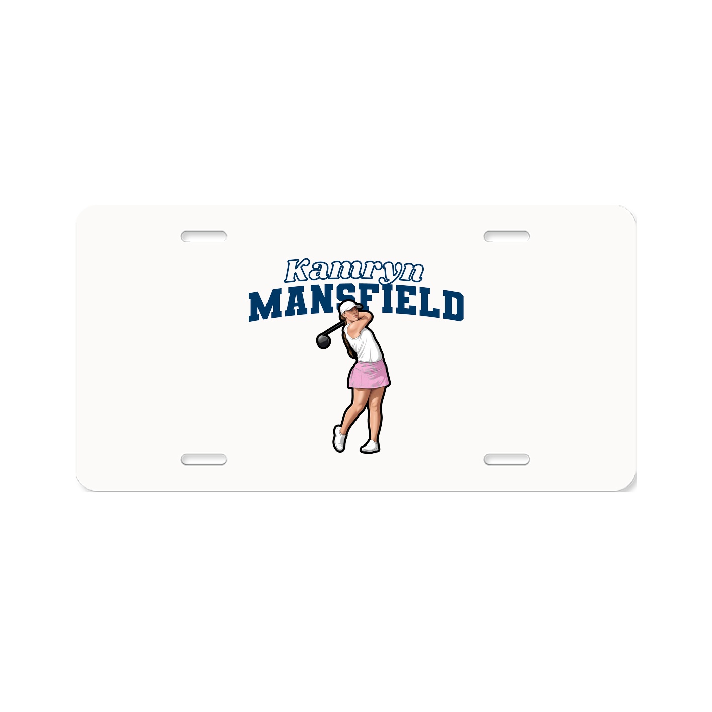 License Plate — Name Arch in Classic