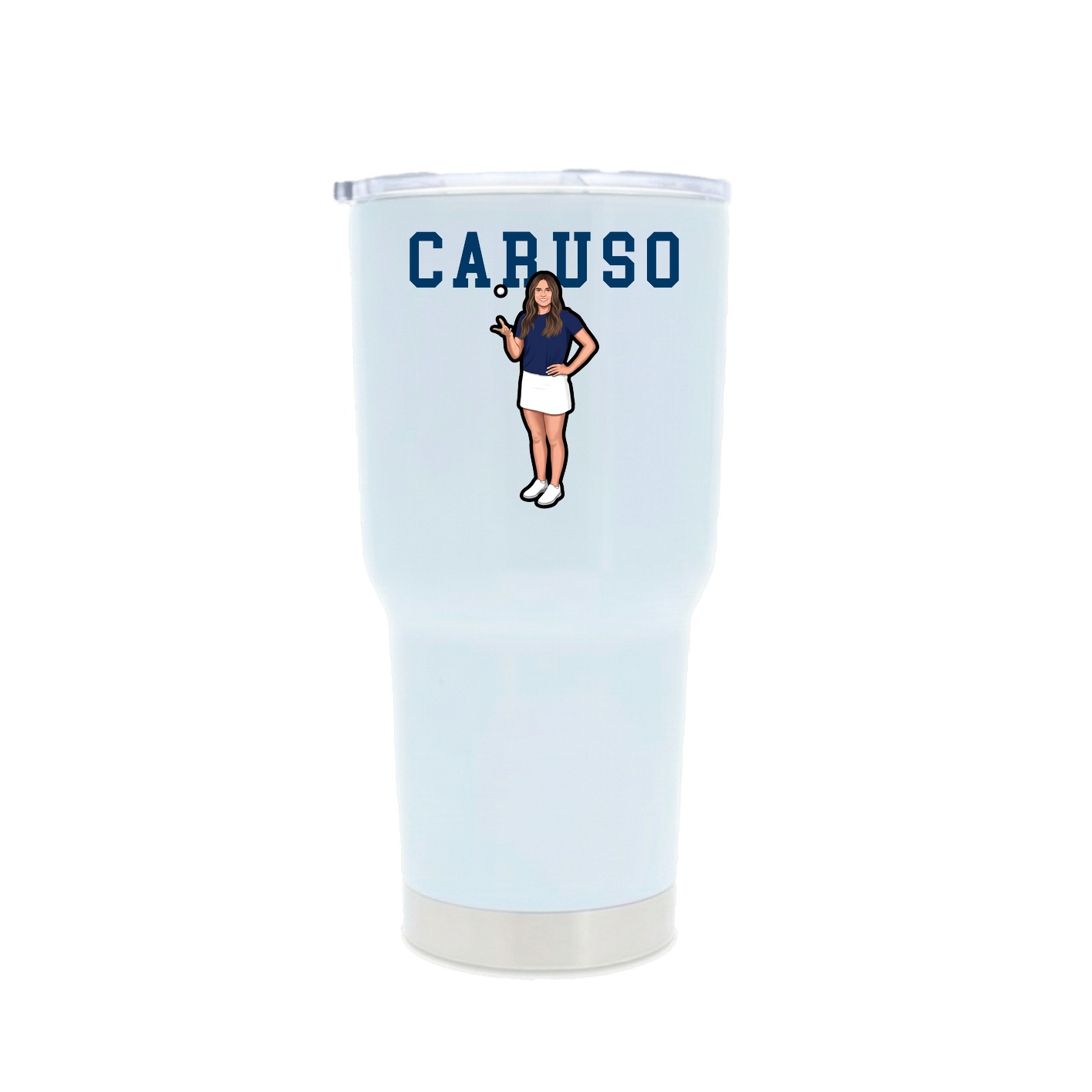 30oz Stainless Steel Tumbler — Shirsey in White