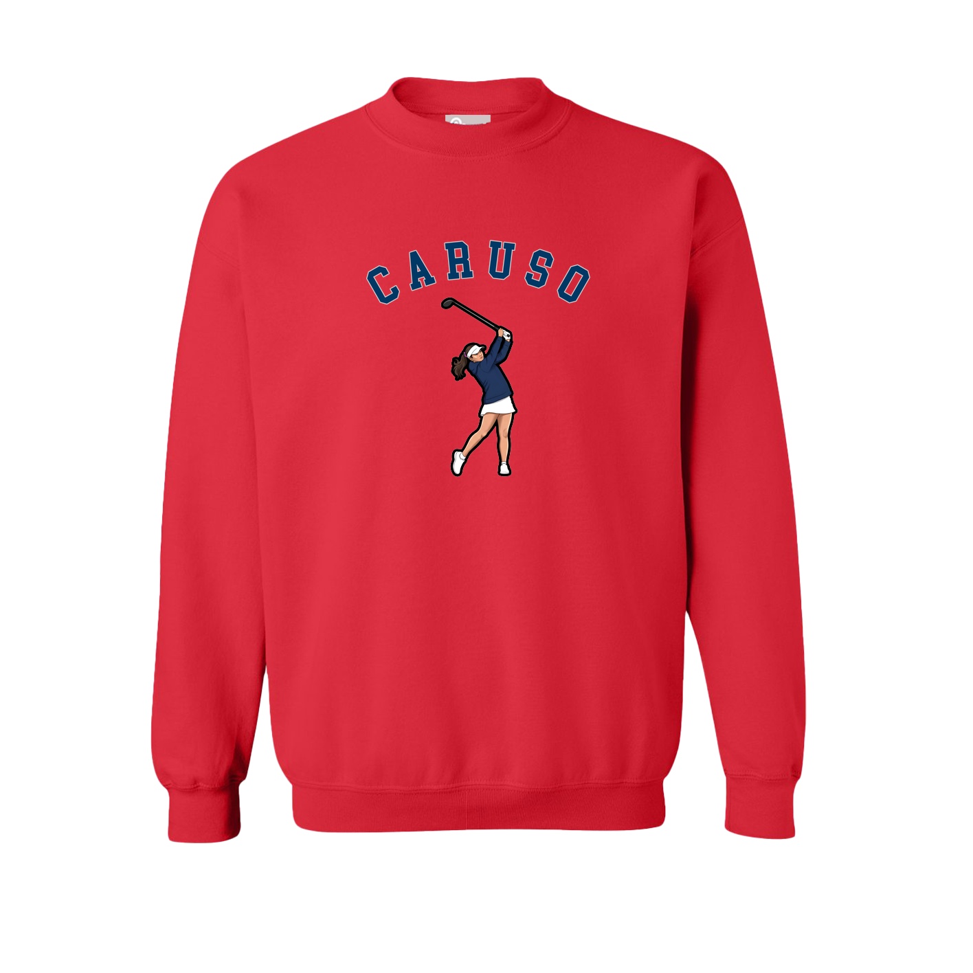 Fleece Crew — Shirsey Arch in Red
