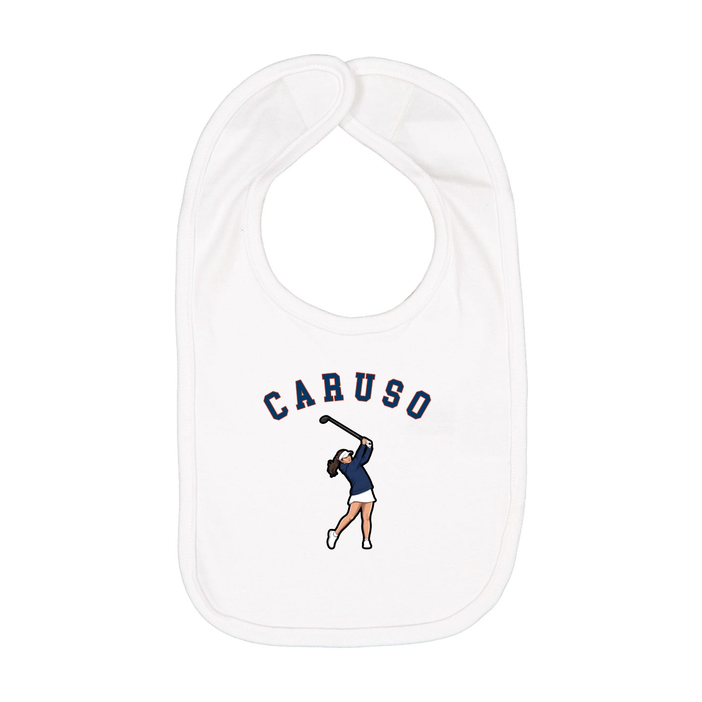 Infant Bib — Shirsey Arch in White