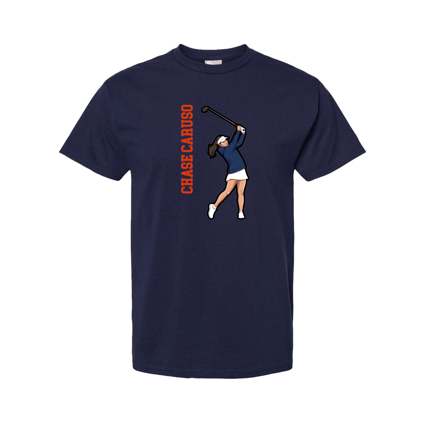 Youth Tee — Name Vertical in Navy