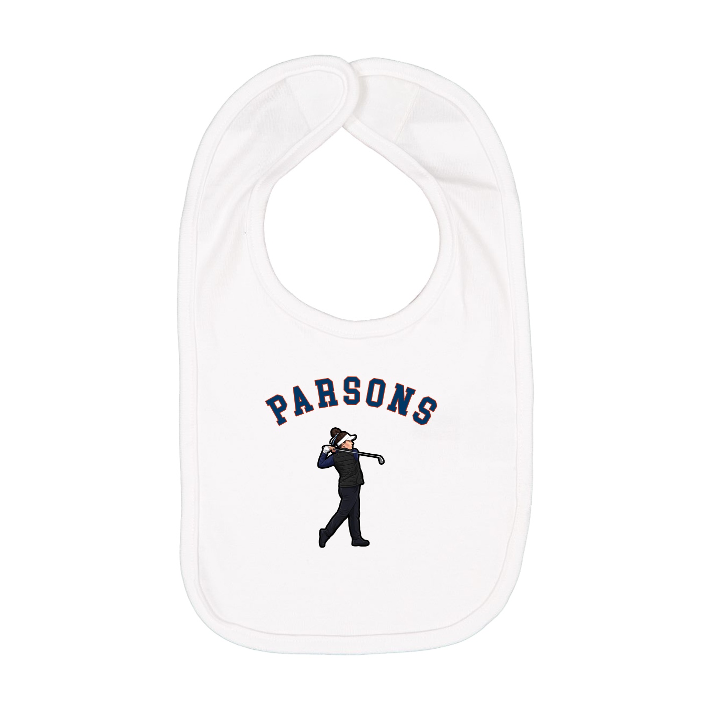 Infant Bib — Shirsey Arch in White
