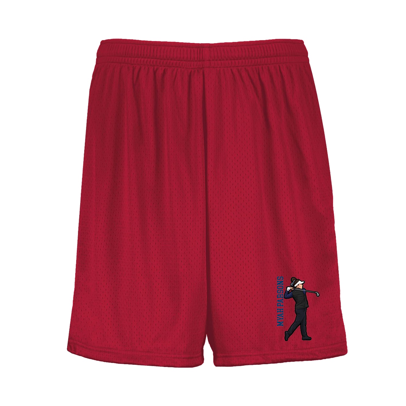Shorts — Name Vertical in Red