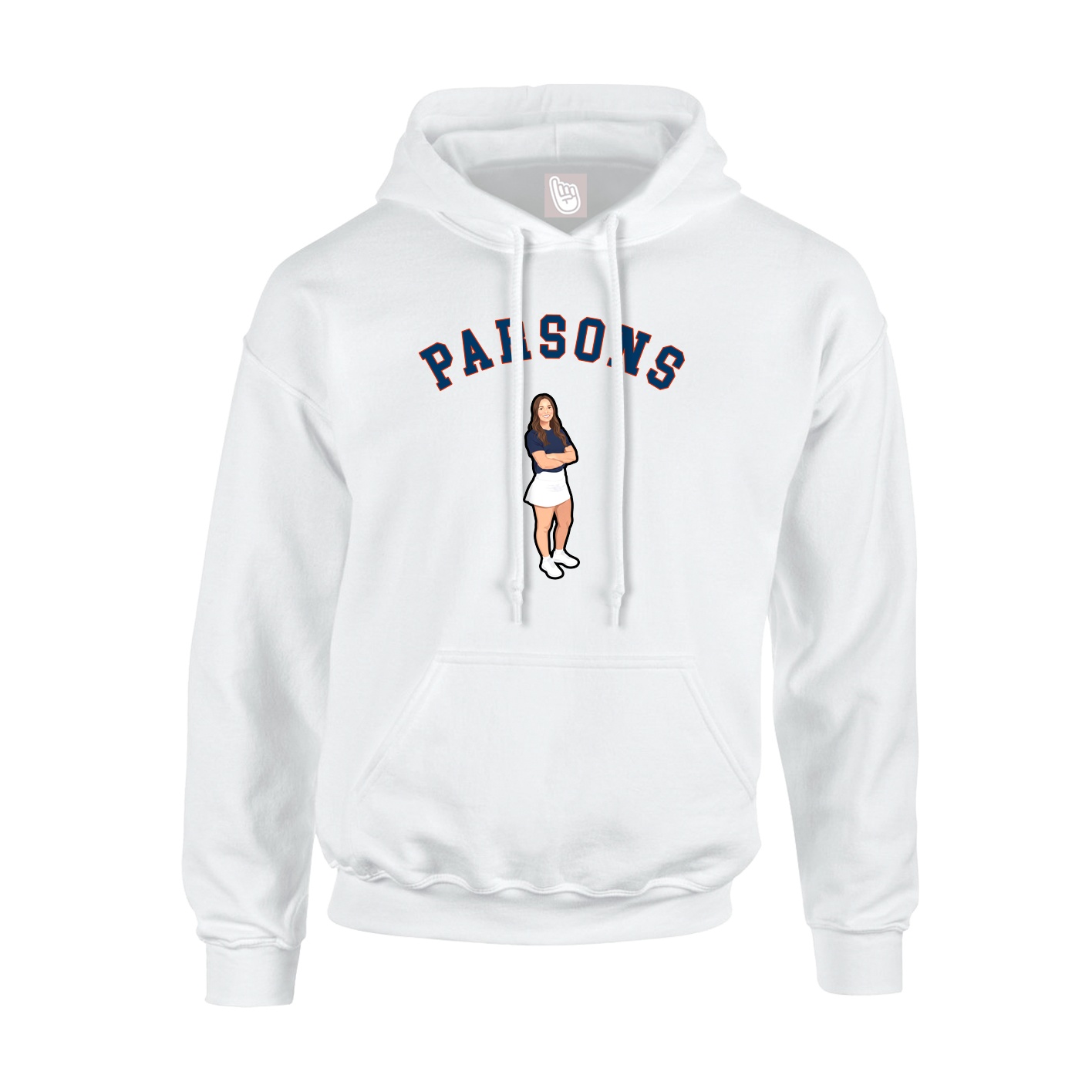 Youth Hoodie — Shirsey Arch in White