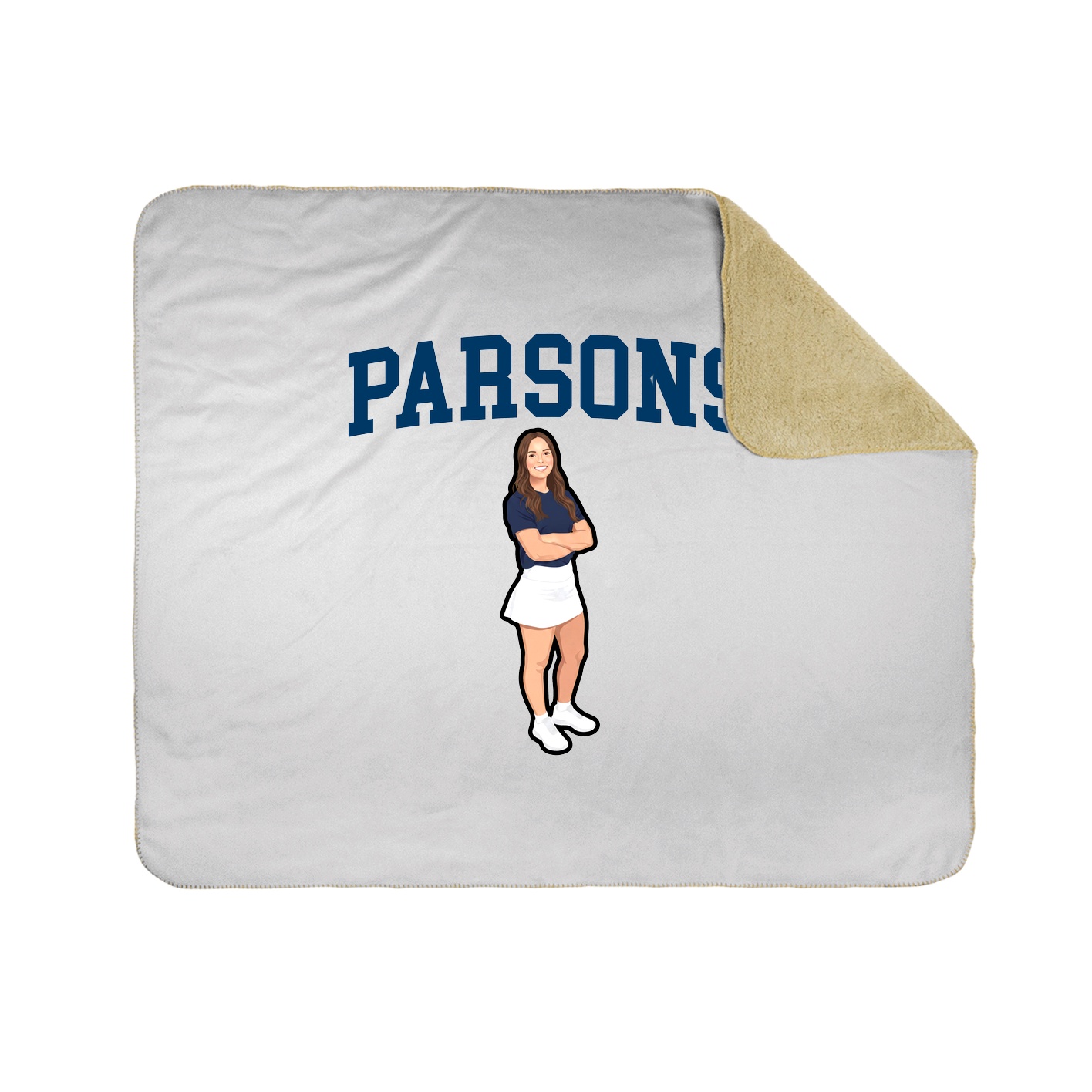 Throw Blanket — Shirsey in White
