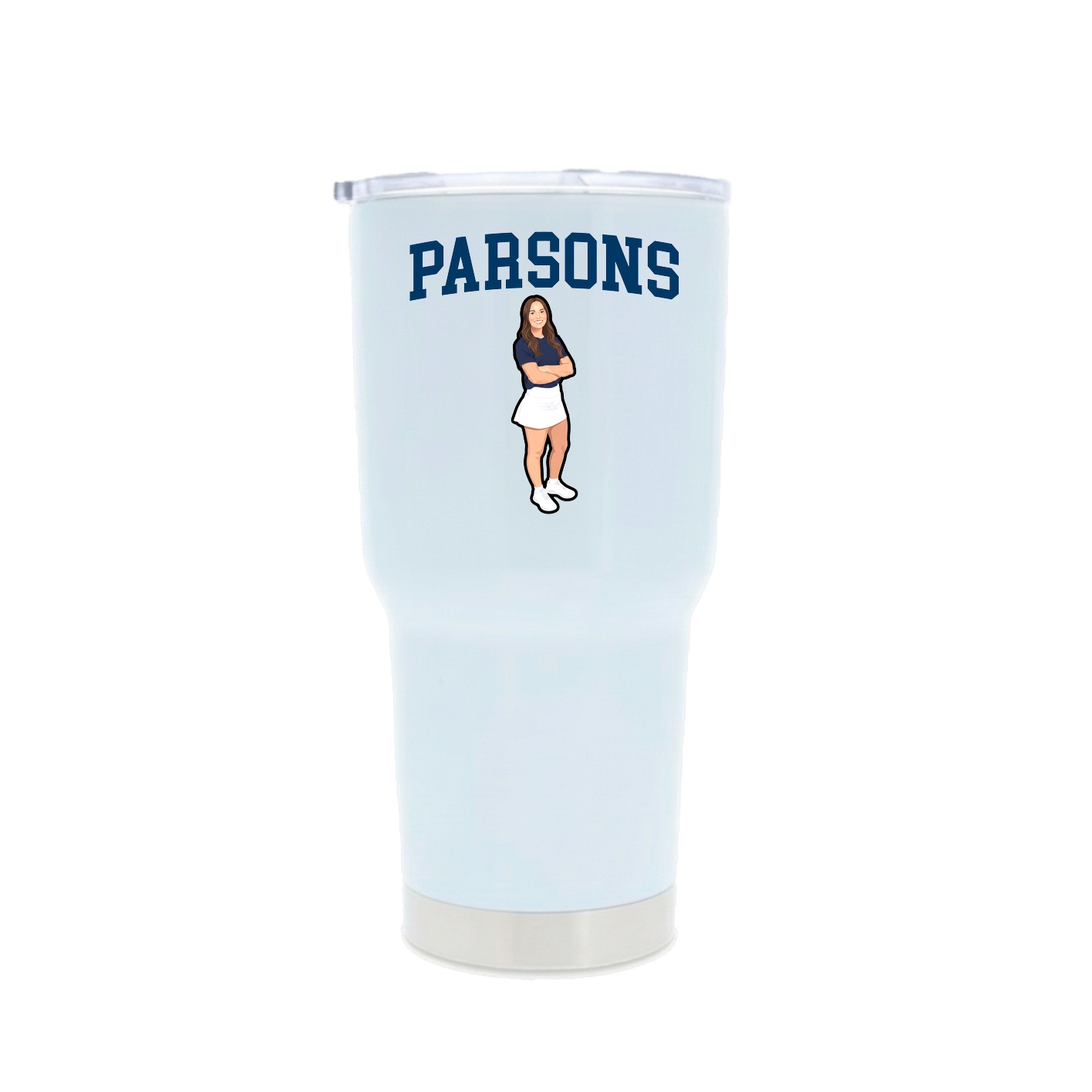 30oz Stainless Steel Tumbler — Shirsey in White