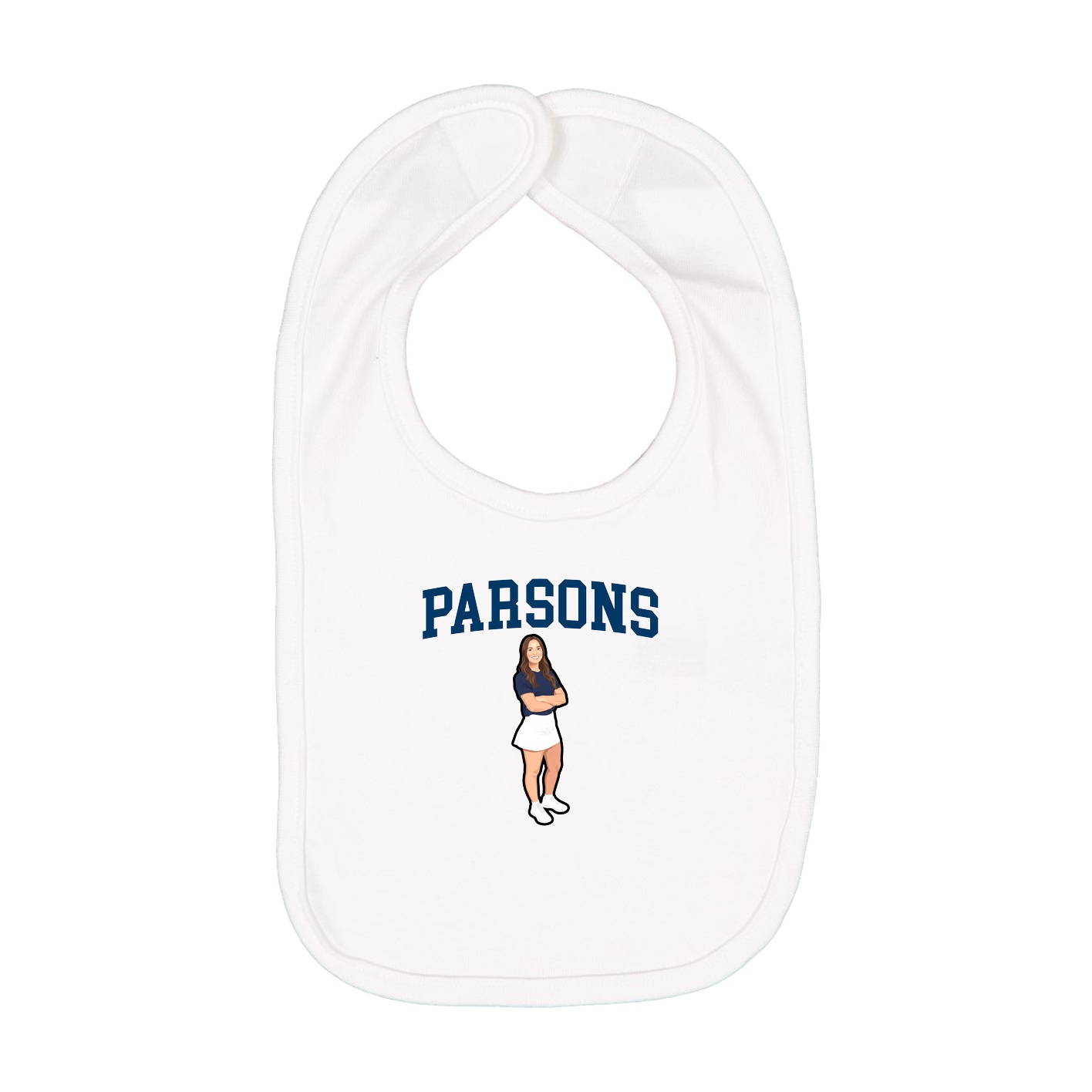 Infant Bib — Shirsey in White