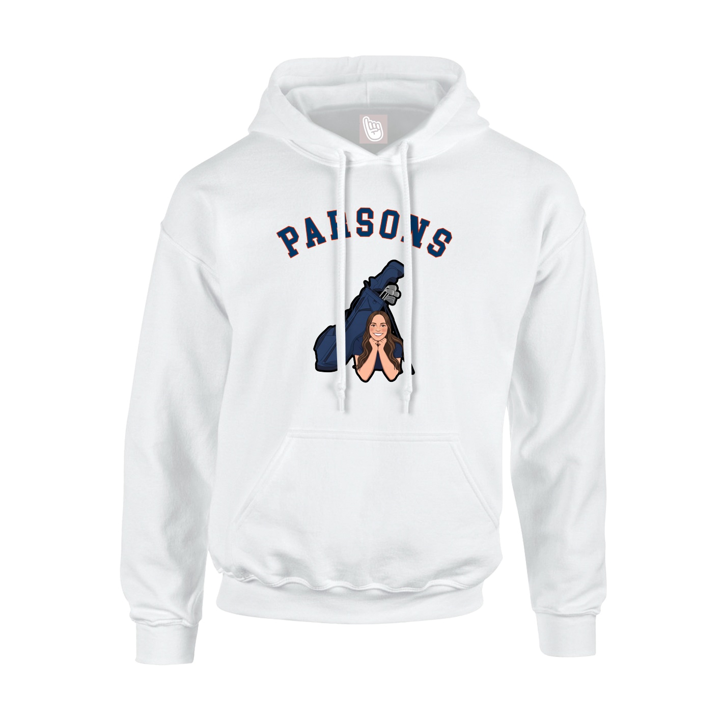 Youth Hoodie — Shirsey Arch in White