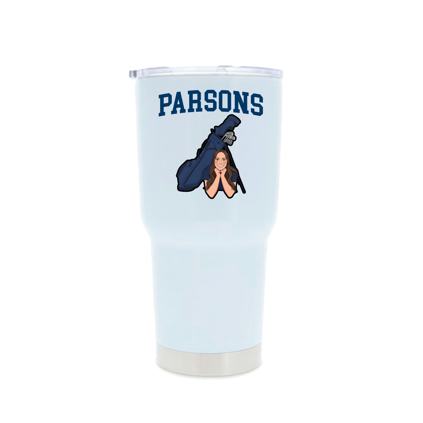 30oz Stainless Steel Tumbler — Shirsey in White