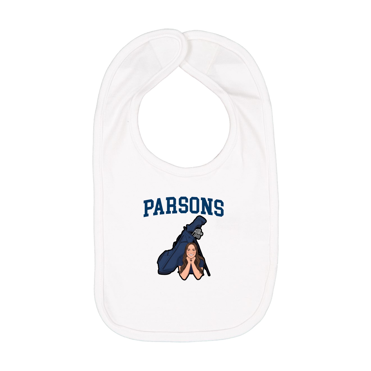 Infant Bib — Shirsey in White