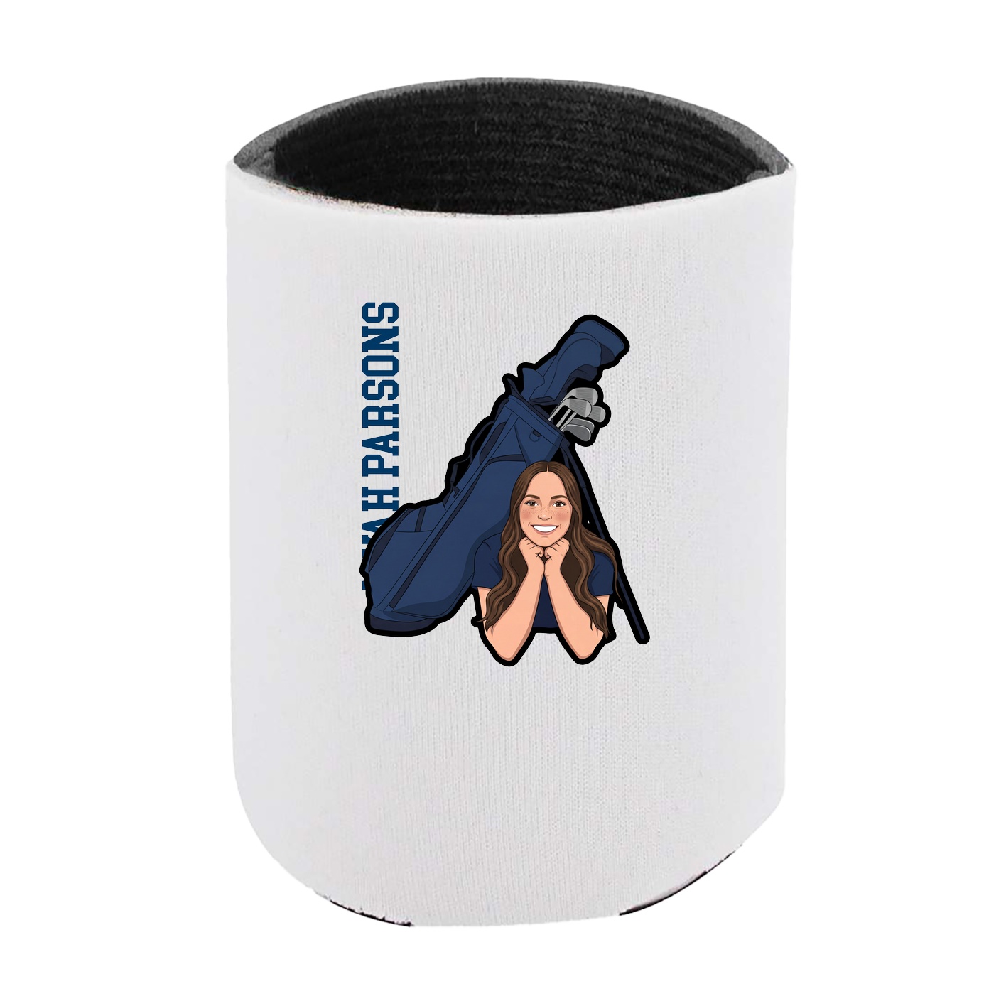 Can Holder — Name Vertical in White