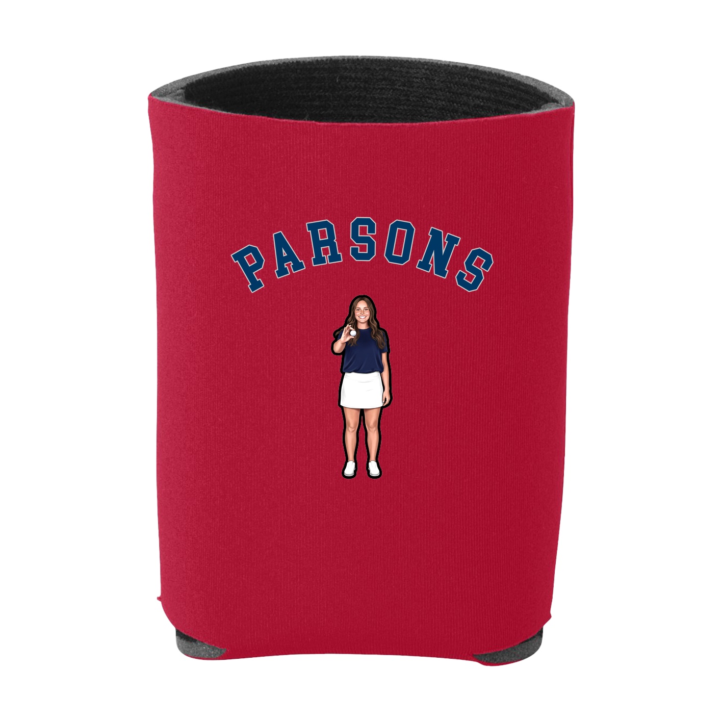 Can Holder — Shirsey Arch in Red