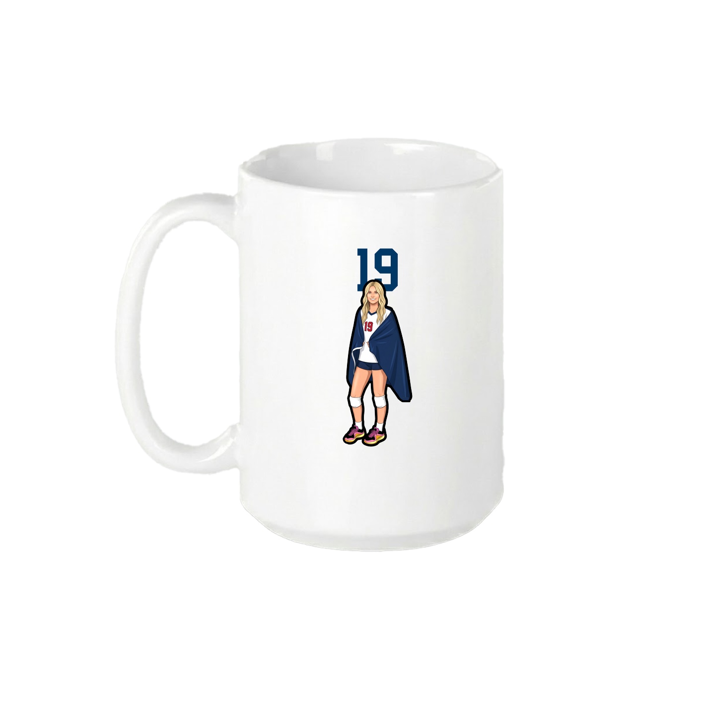 15oz Coffee Mug — Number Top in White