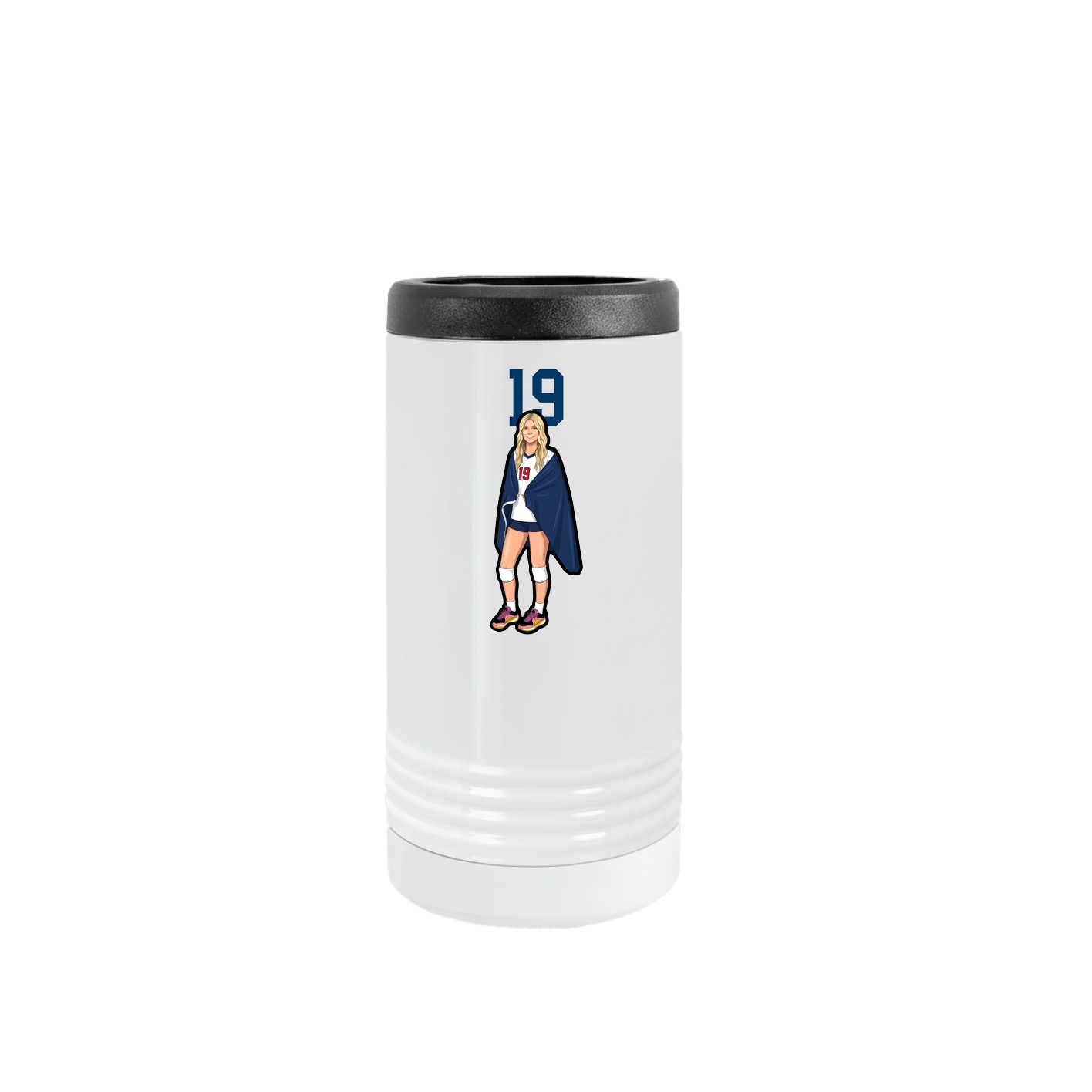 Slim Beverage Holder — Number Top in White