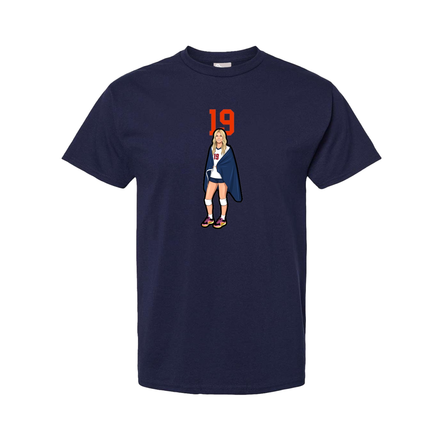 Tee — Number Top in Navy