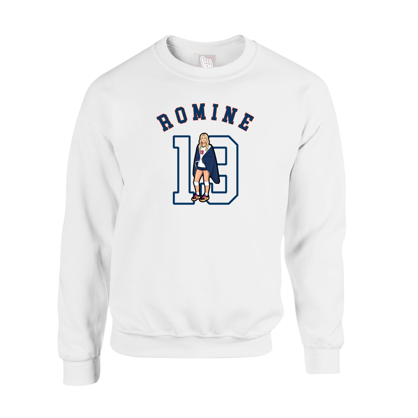 Fleece Crew — Shirsey Arch in White