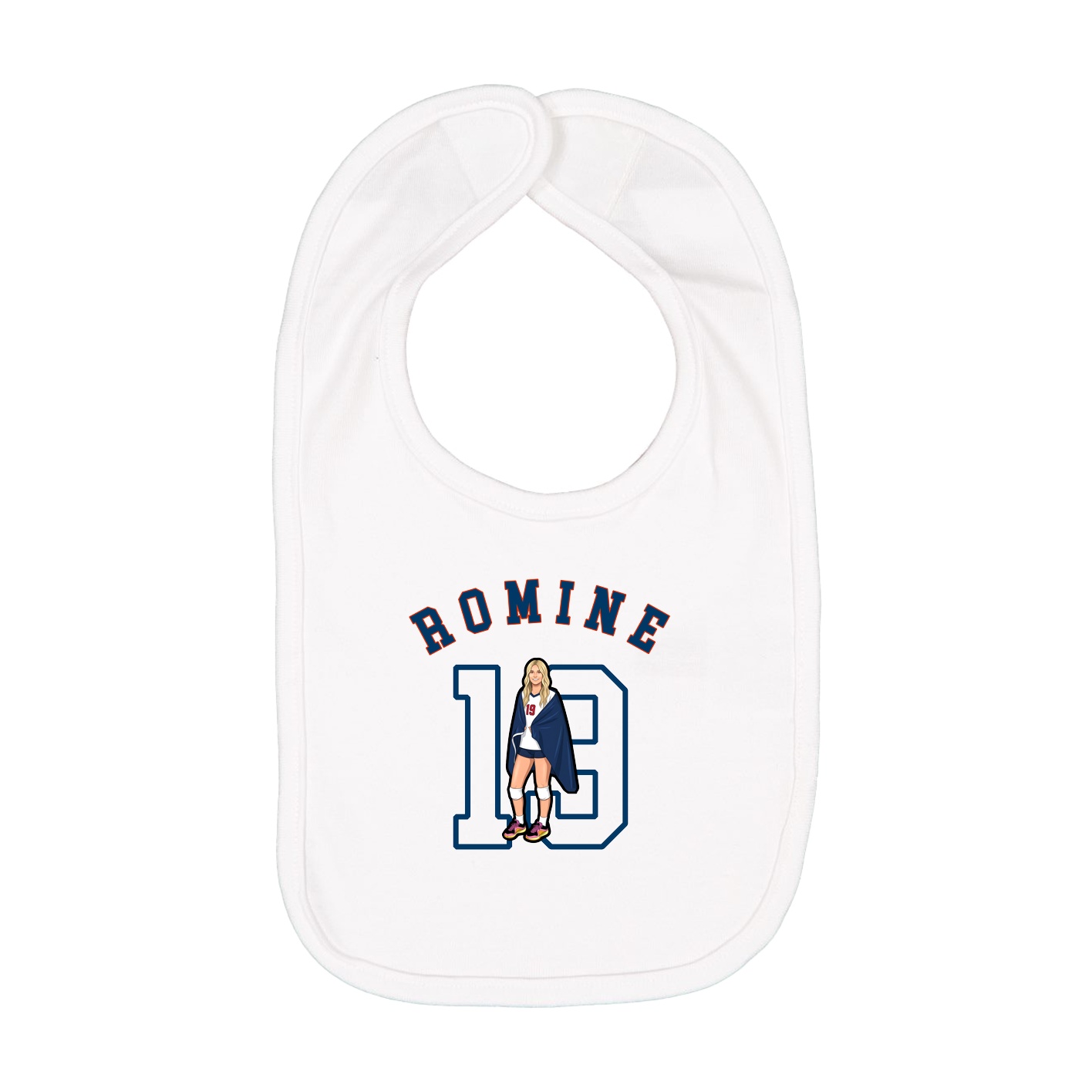 Infant Bib — Shirsey Arch in White