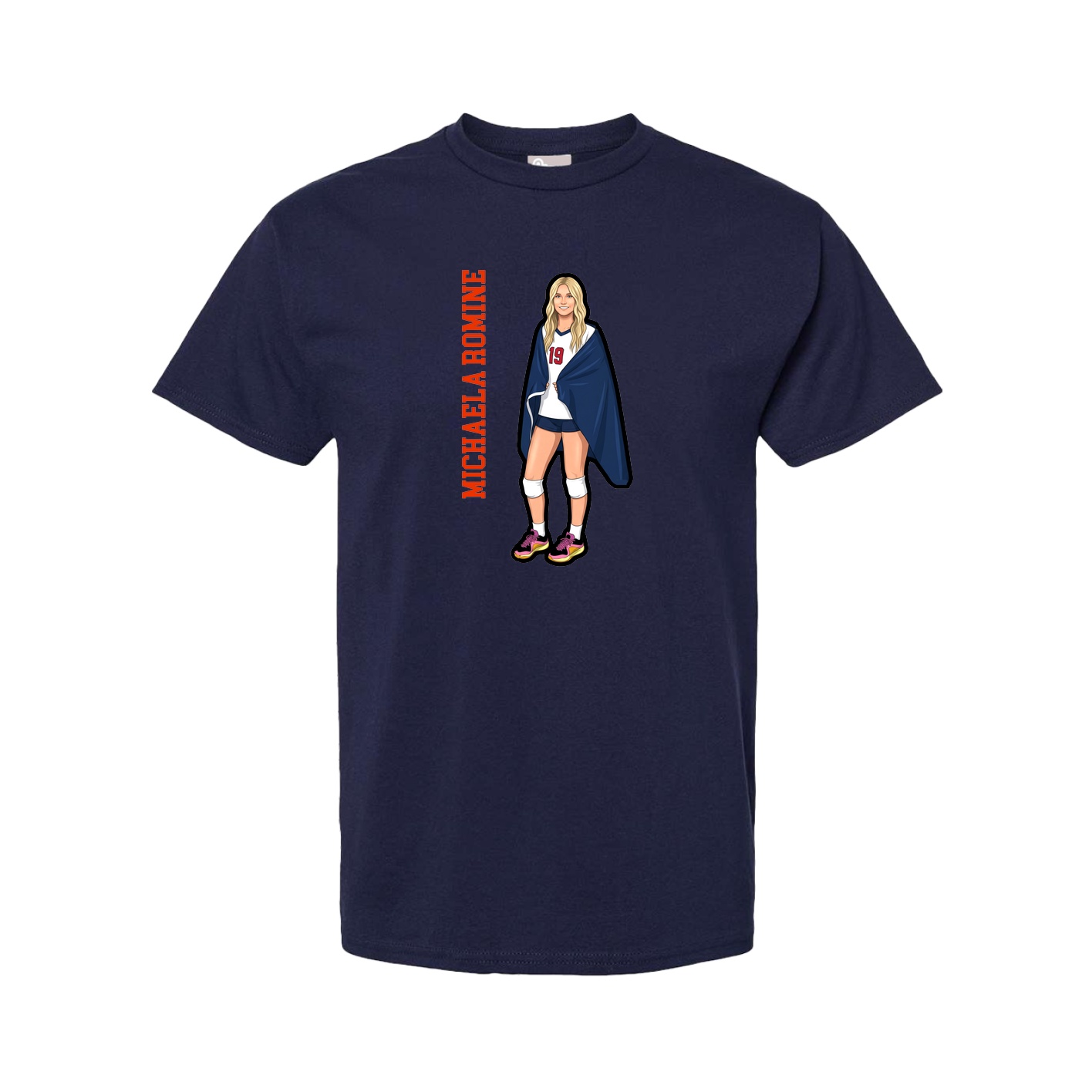 Youth Tee — Name Vertical in Navy