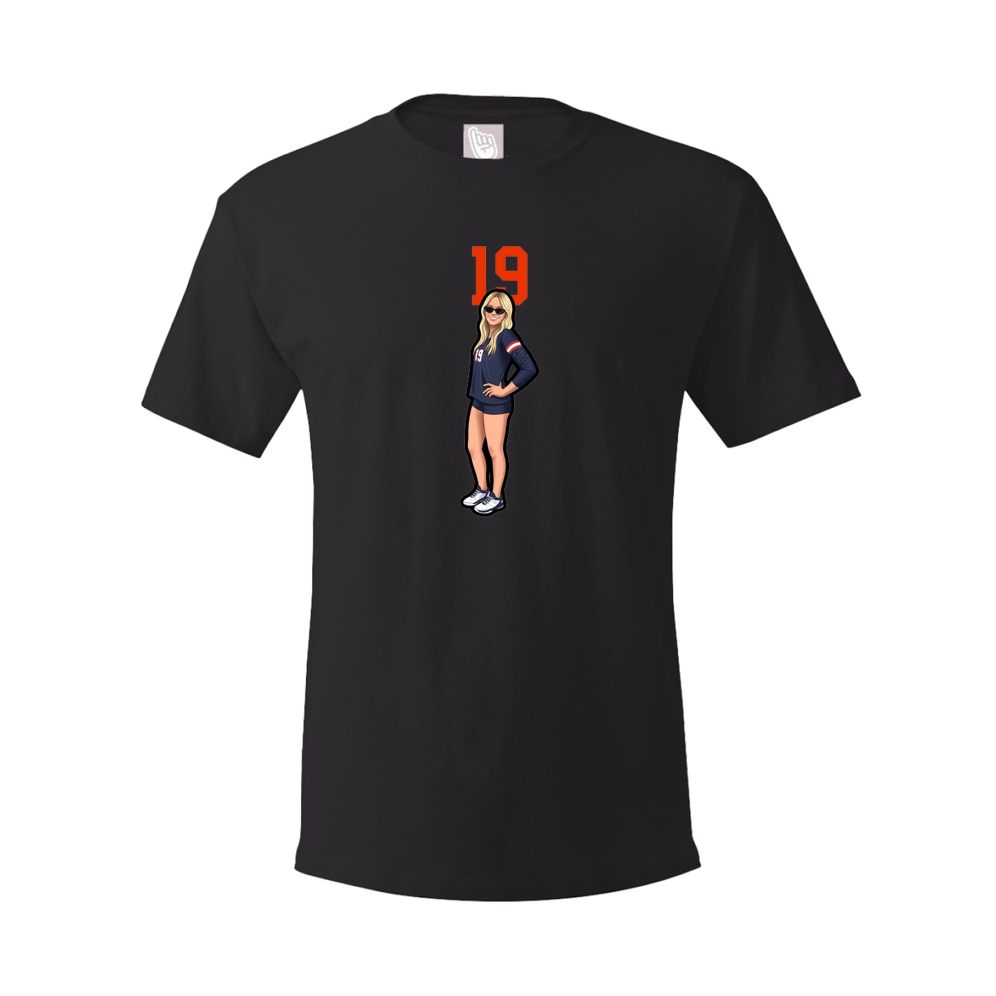 Youth Tee — Number Top in Black