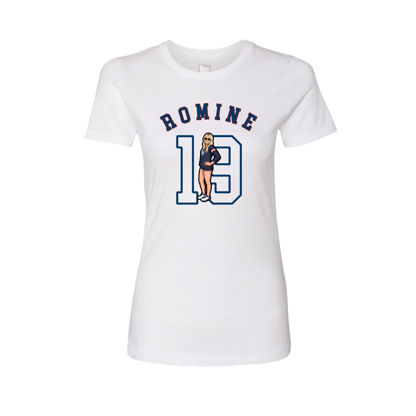 Fitted Women's Tee — Shirsey Arch in White