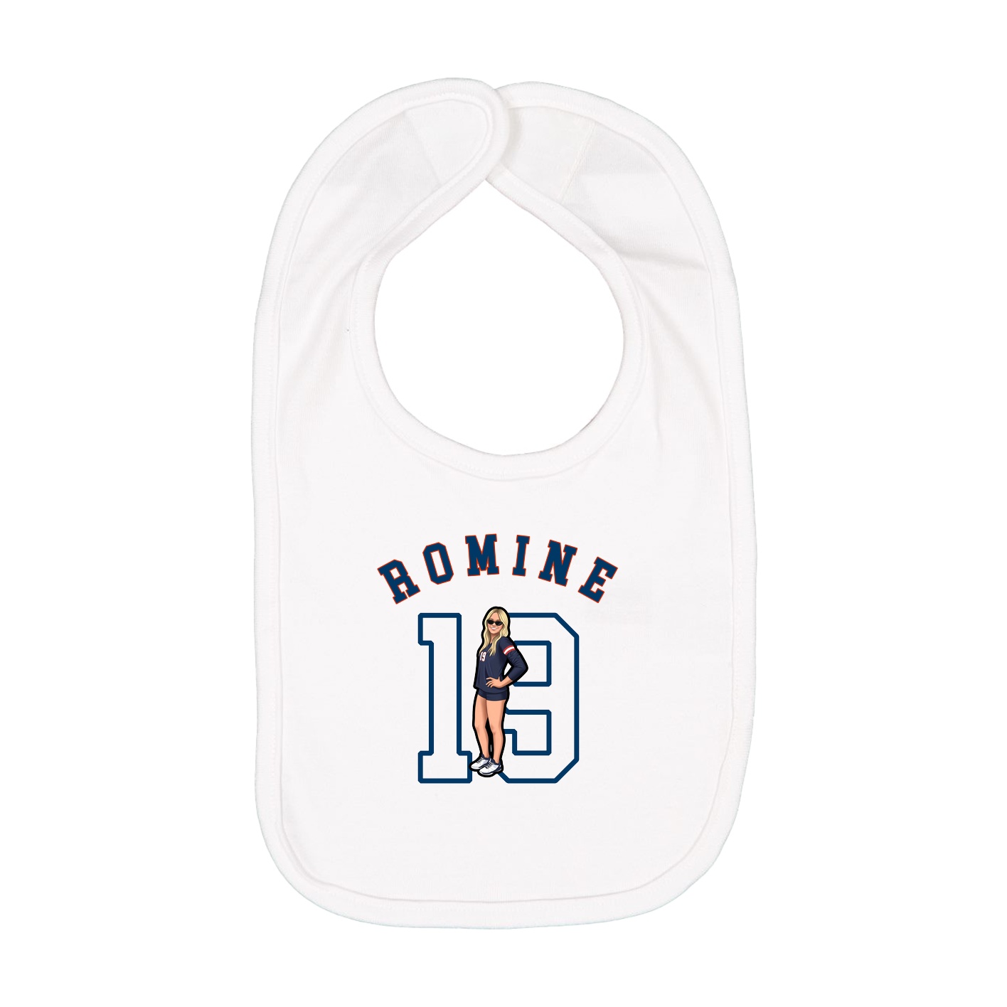 Infant Bib — Shirsey Arch in White