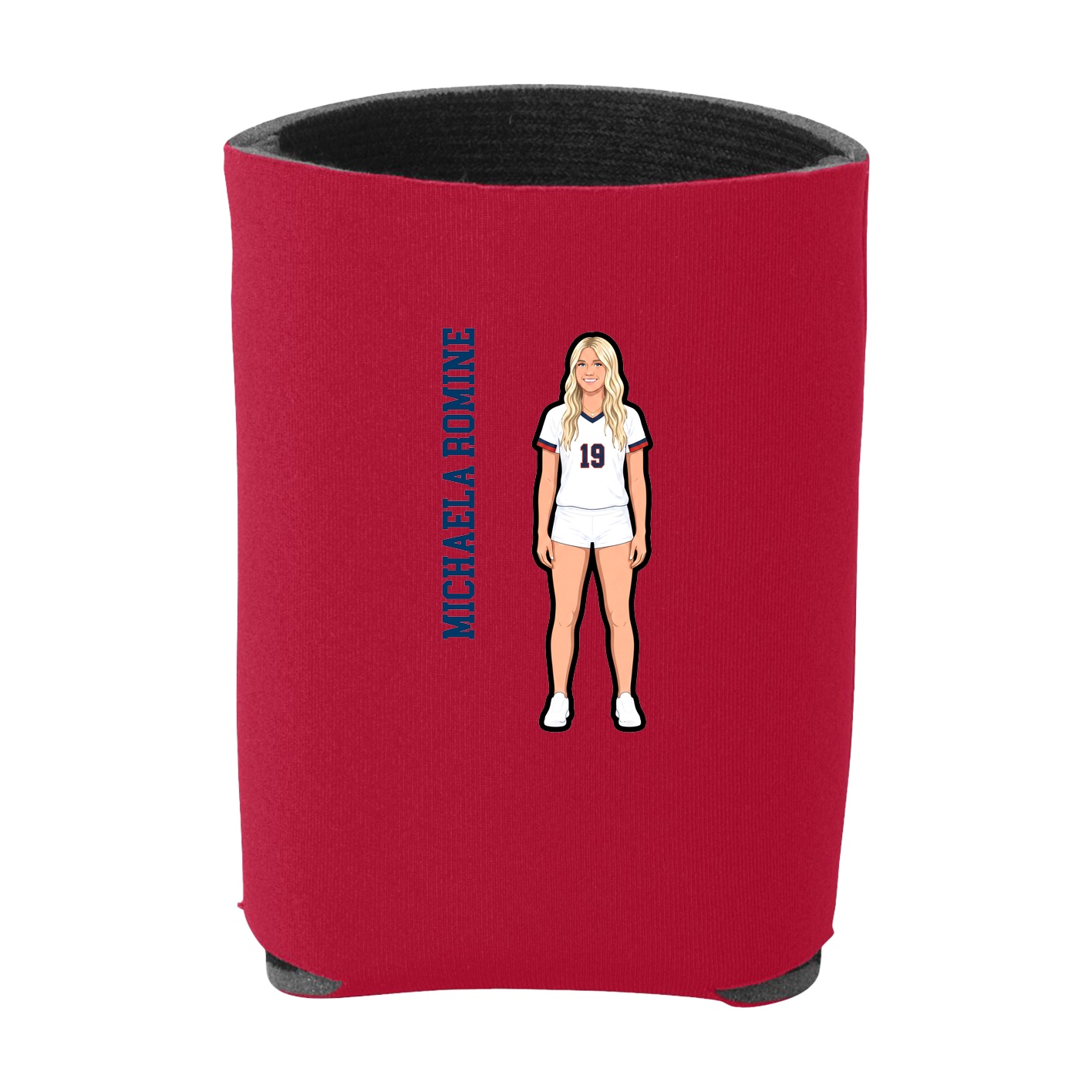 Can Holder — Name Vertical in Red