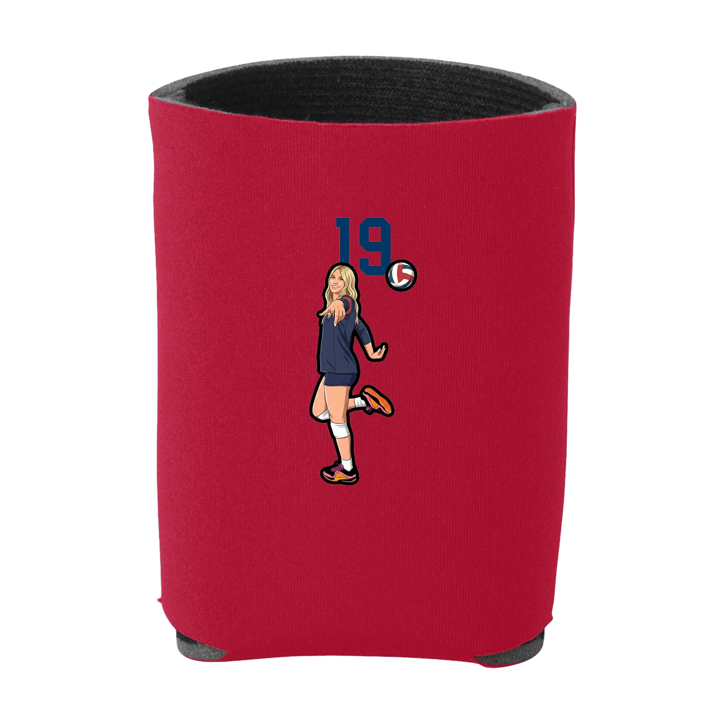 Can Holder — Number Top in Red