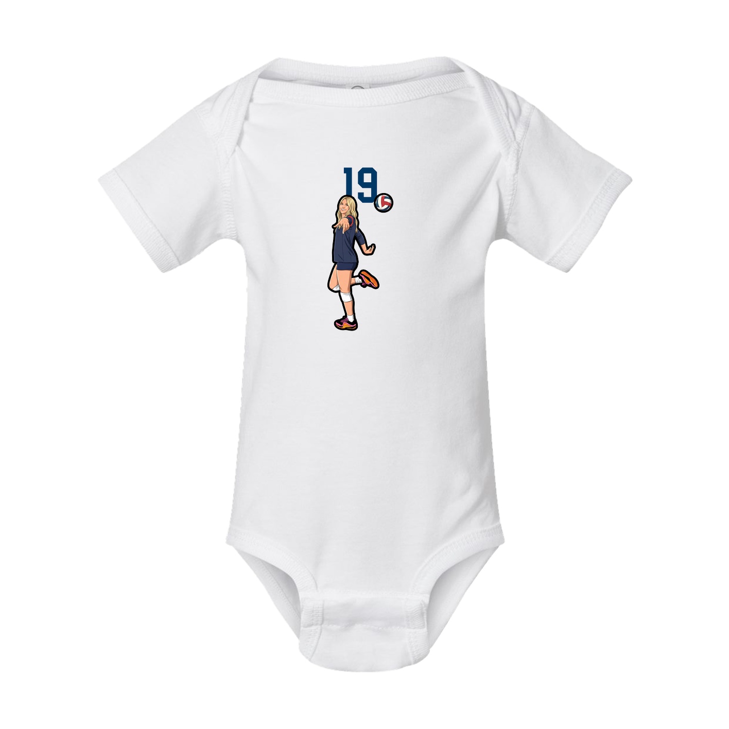 Baby Onesie — Number Top in White