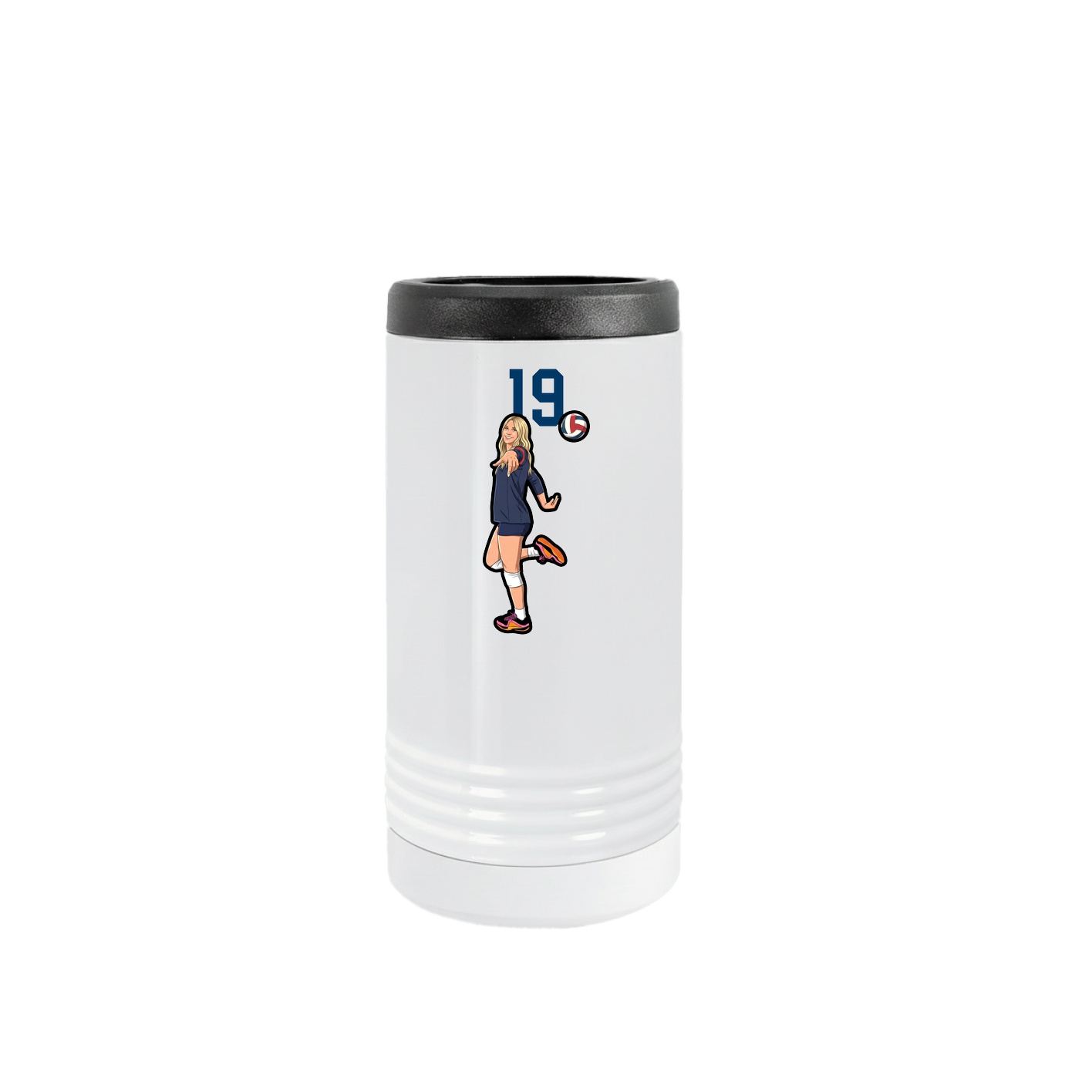 Slim Beverage Holder — Number Top in White