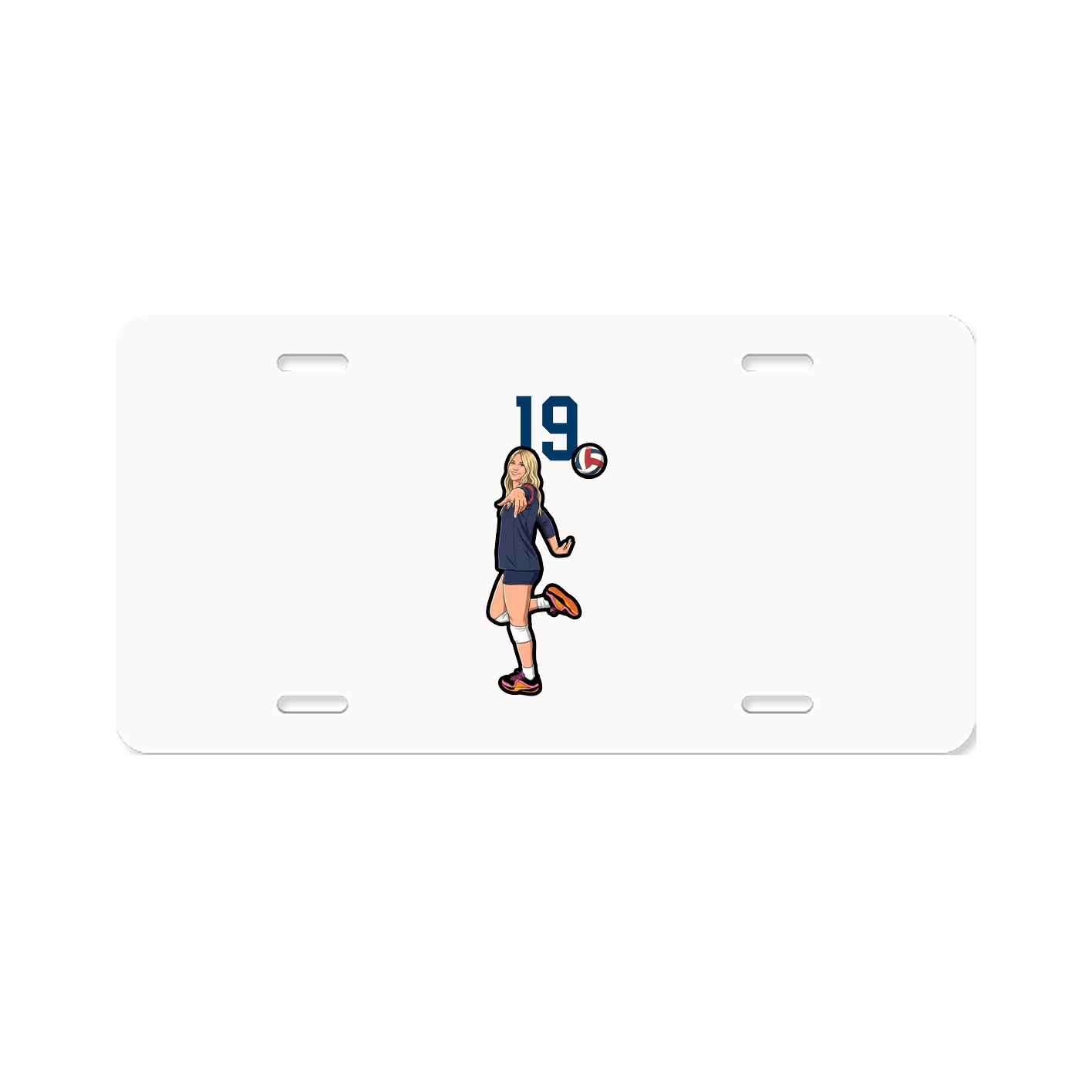 License Plate — Number Top in Classic