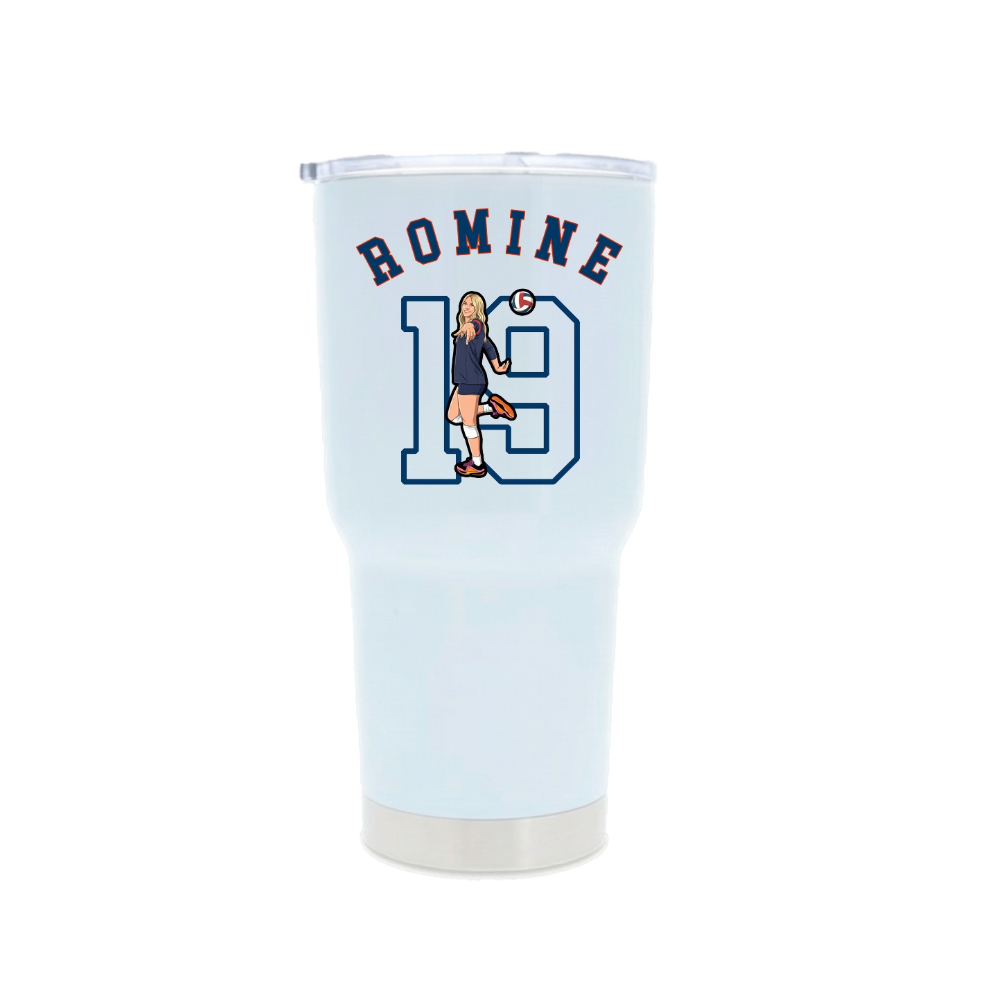 30oz Stainless Steel Tumbler — Shirsey Arch in White