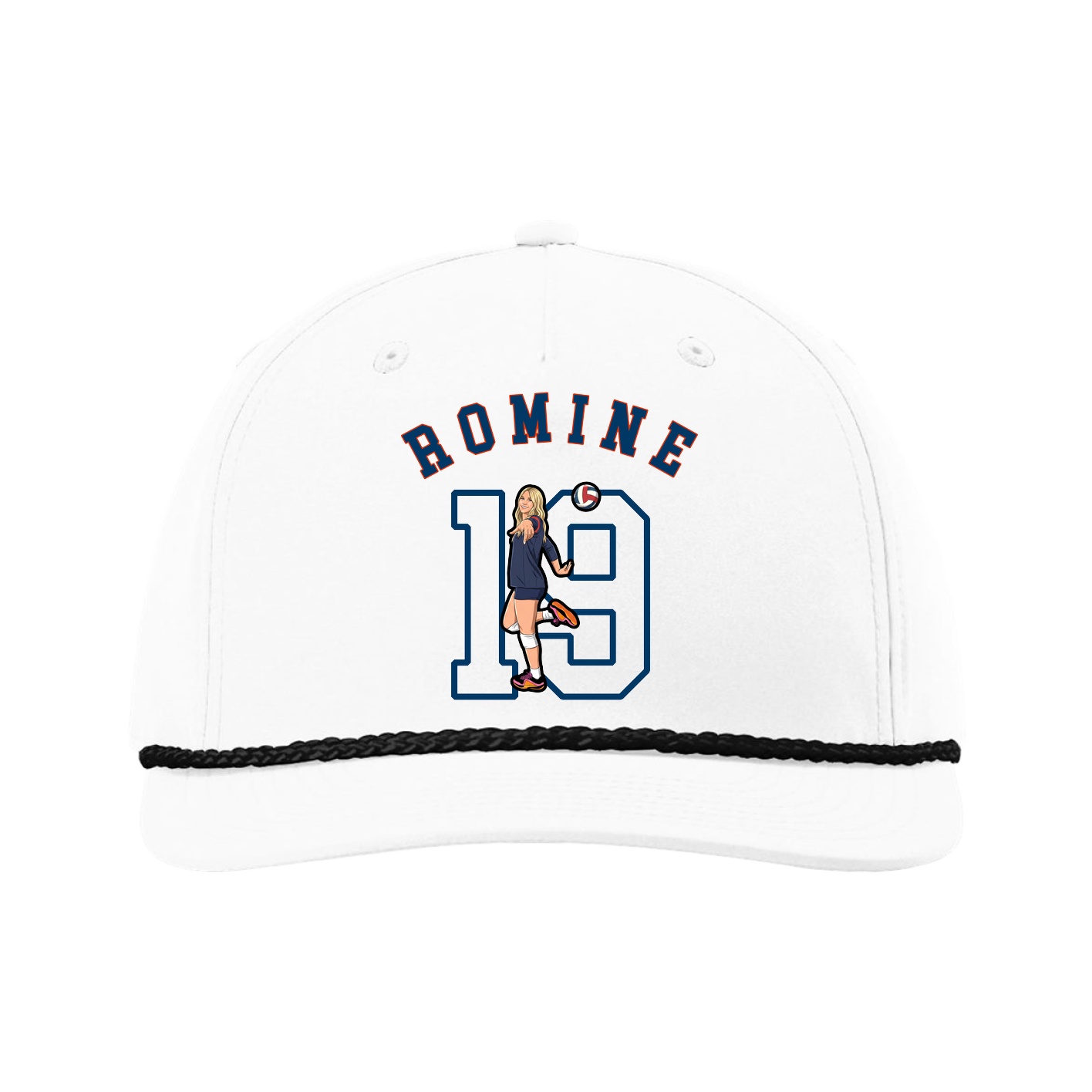 Five-Panel Classic Rope Cap — Shirsey Arch in White