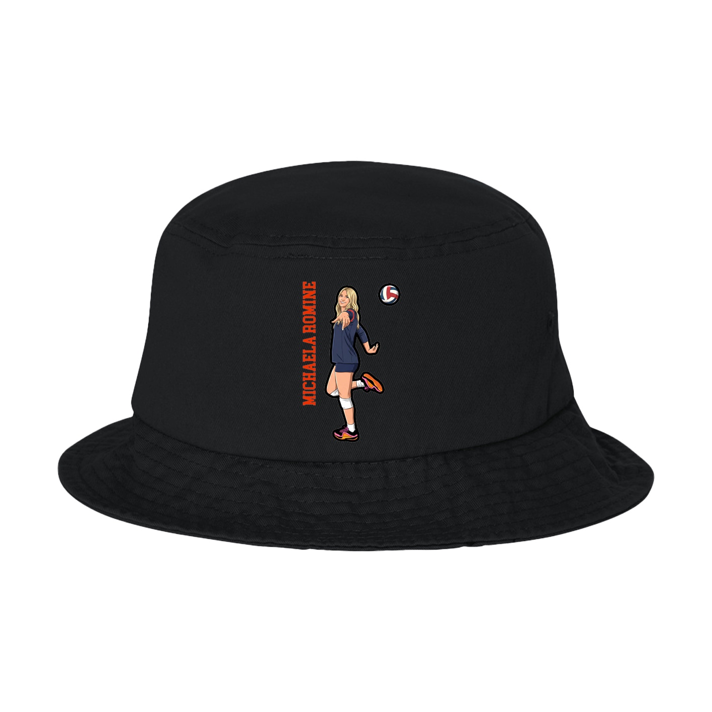 Bucket Cap — Name Vertical in Black