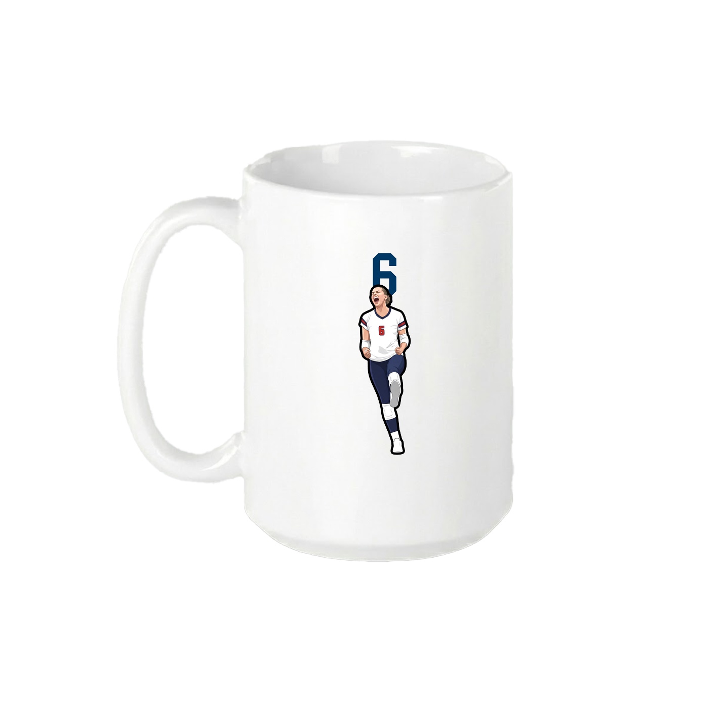 15oz Coffee Mug — Number Top in White
