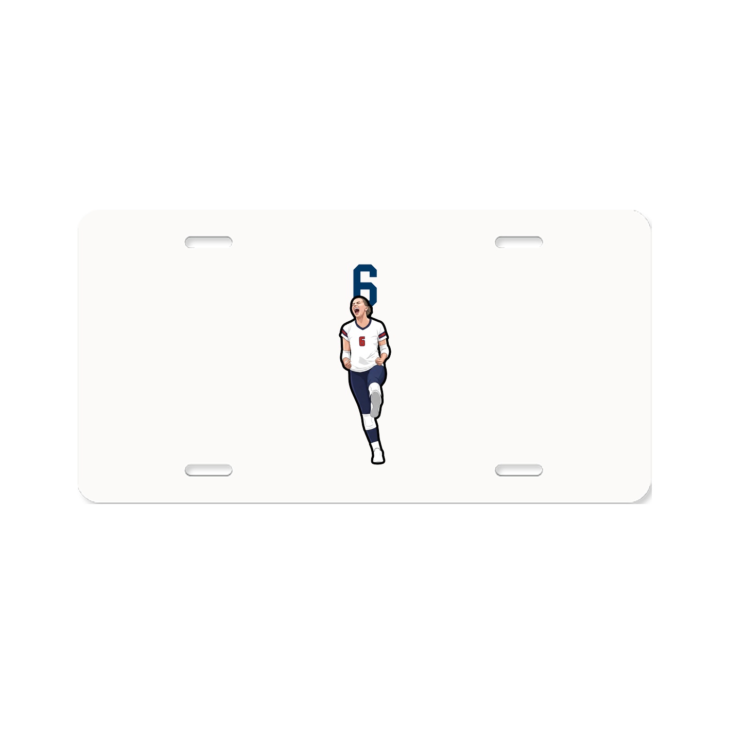 License Plate — Number Top in Classic