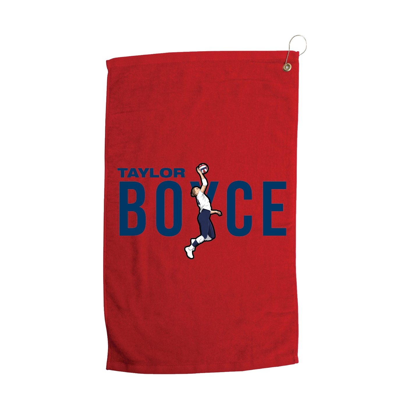 Golf Towel — Player Name in Red