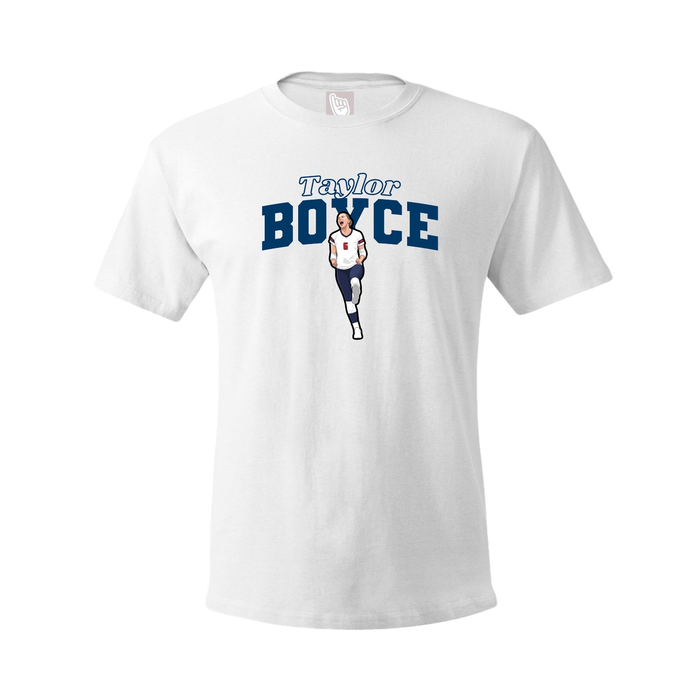 Youth Tee — Name Arch in White