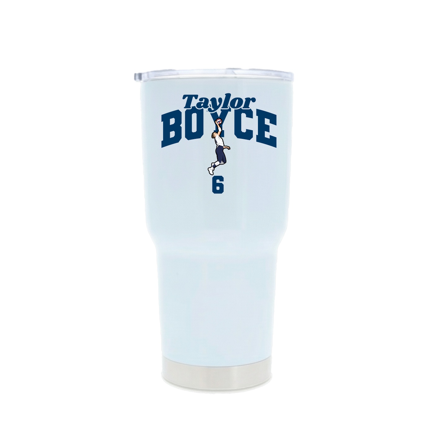 30oz Stainless Steel Tumbler — Signature Arch in White