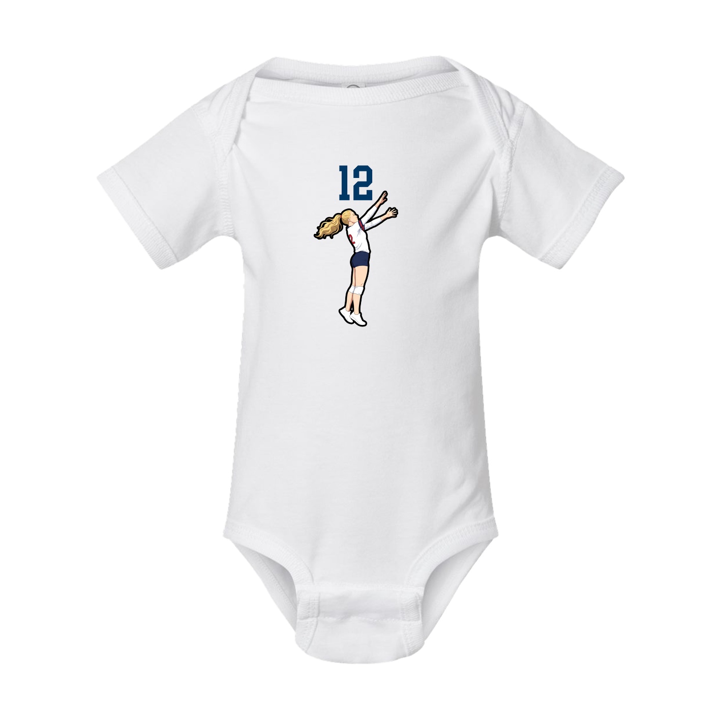 Baby Onesie — Number Top in White