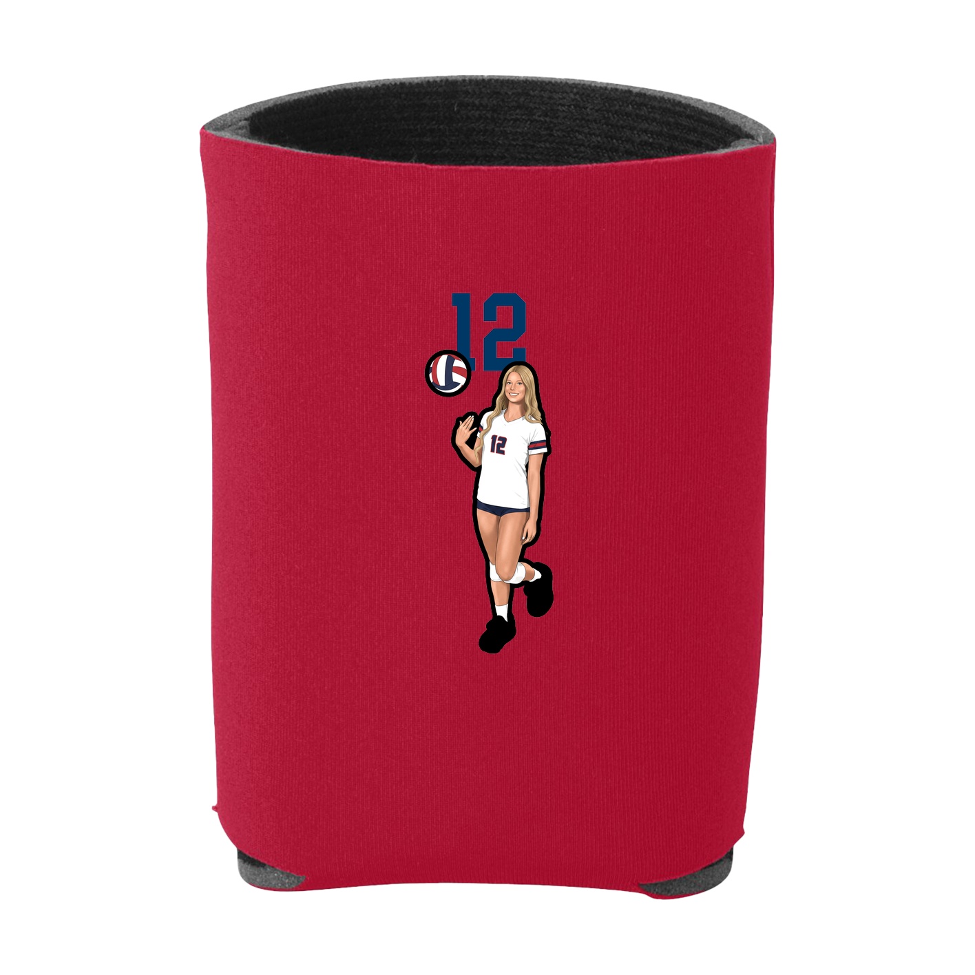 Can Holder — Number Top in Red