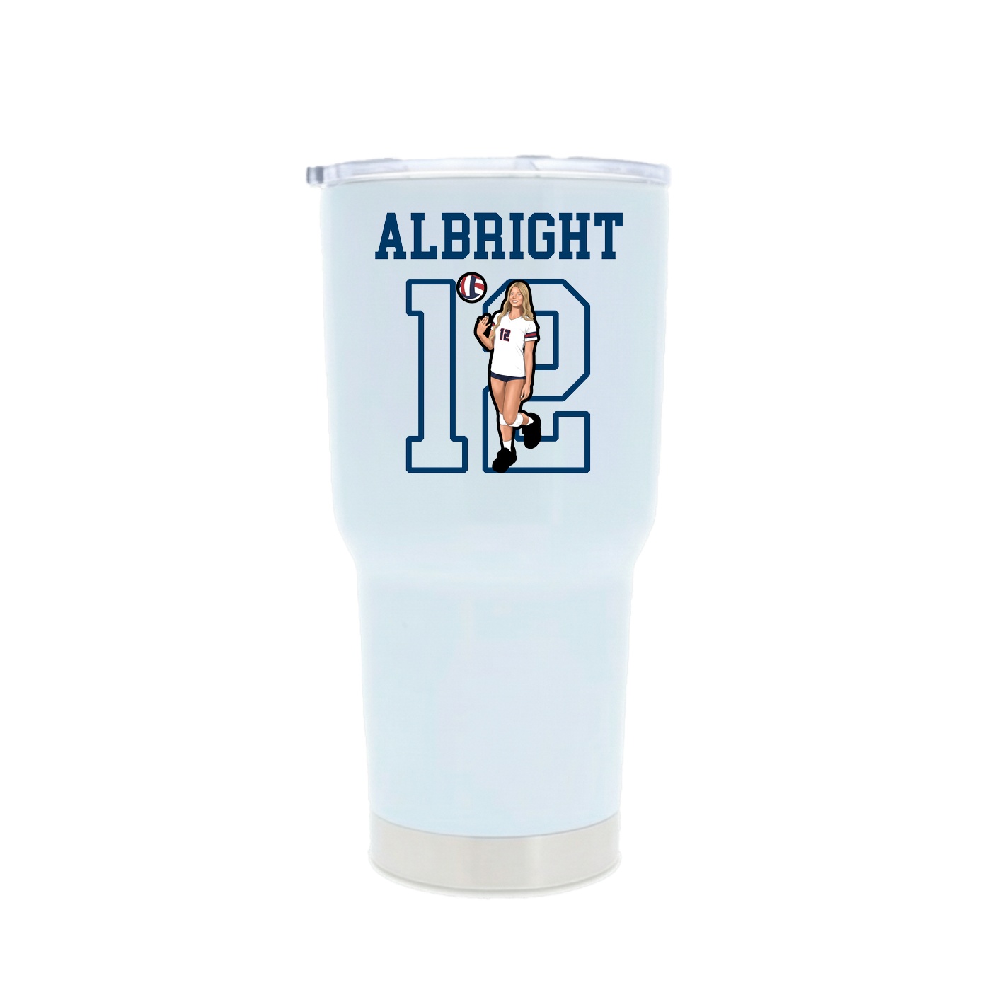 30oz Stainless Steel Tumbler — Shirsey in White