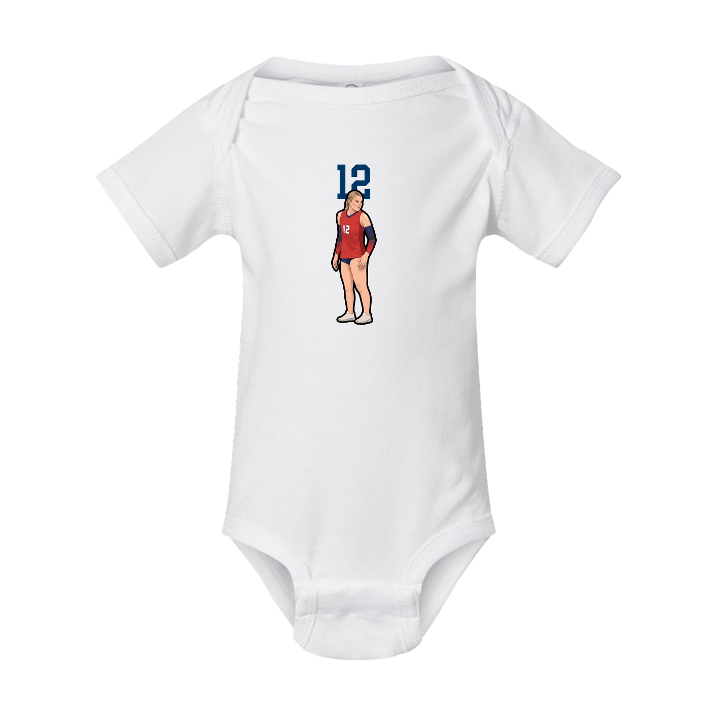Baby Onesie — Number Top in White