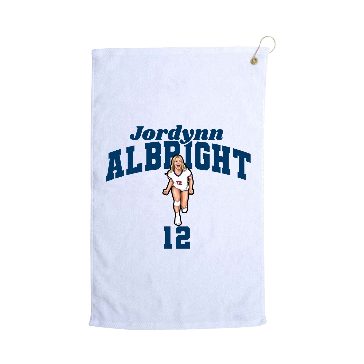 Golf Towel — Signature Arch in White