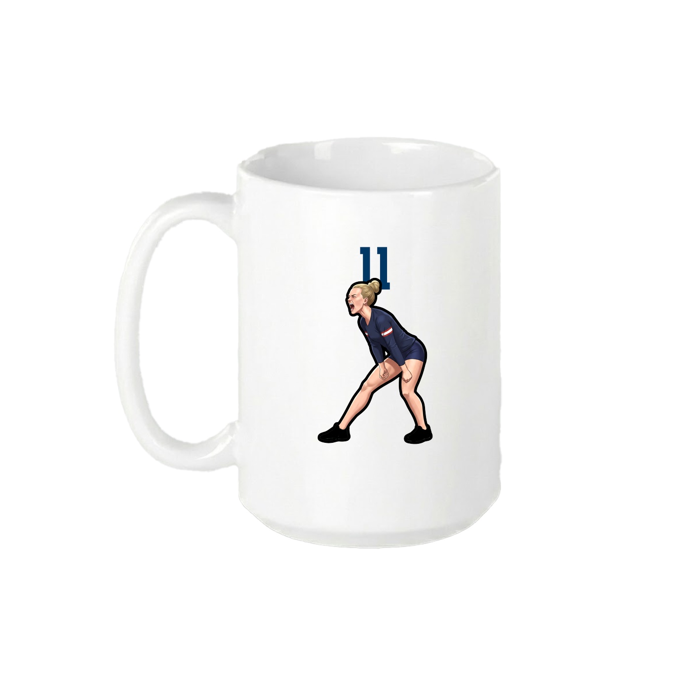 15oz Coffee Mug — Number Top in White