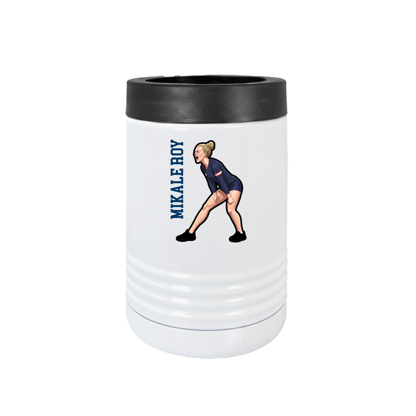 Beverage Holder — Name Vertical in White